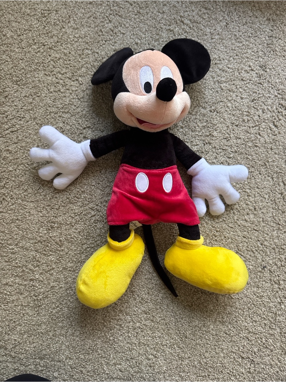 Disney Mickey Mouse Plush - Black, Red, Yellow, White